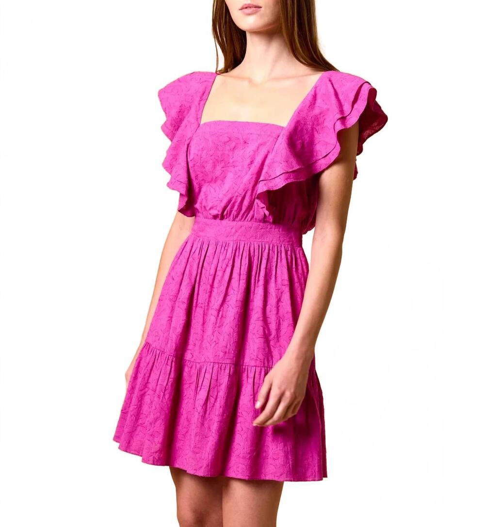 NEW CLEOBELLA violeta mini dress in fuchsia red